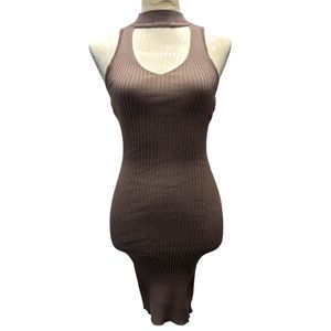 Charlotte Russe taupe brown dress